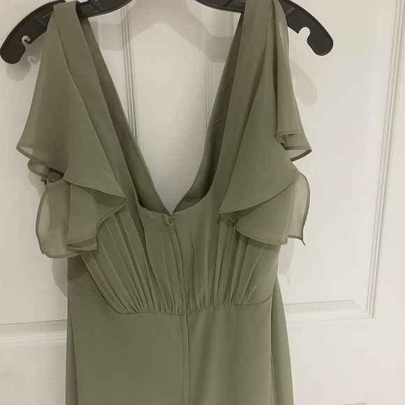David Bridal Eucalyptus Green Dress - Picture 4 of 5